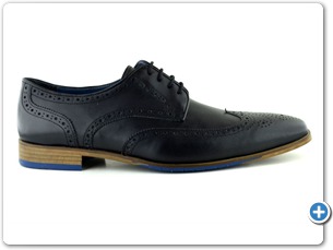 14738 Black Antic Inj Leather Sole Side