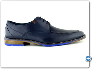 14739 Navy  Antic Inj Leather Sole Side