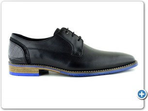 14754 Black Antic Inj Leather Sole Side