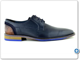 14754 Navy Antic Inj Leather sole Side