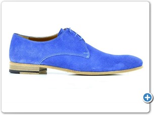 11406 S.Blue Suede Cognac Lining Leather Sole Side
