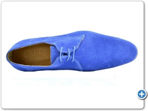 11406 S.Blue Suede Cognac Lining Leather Sole Top